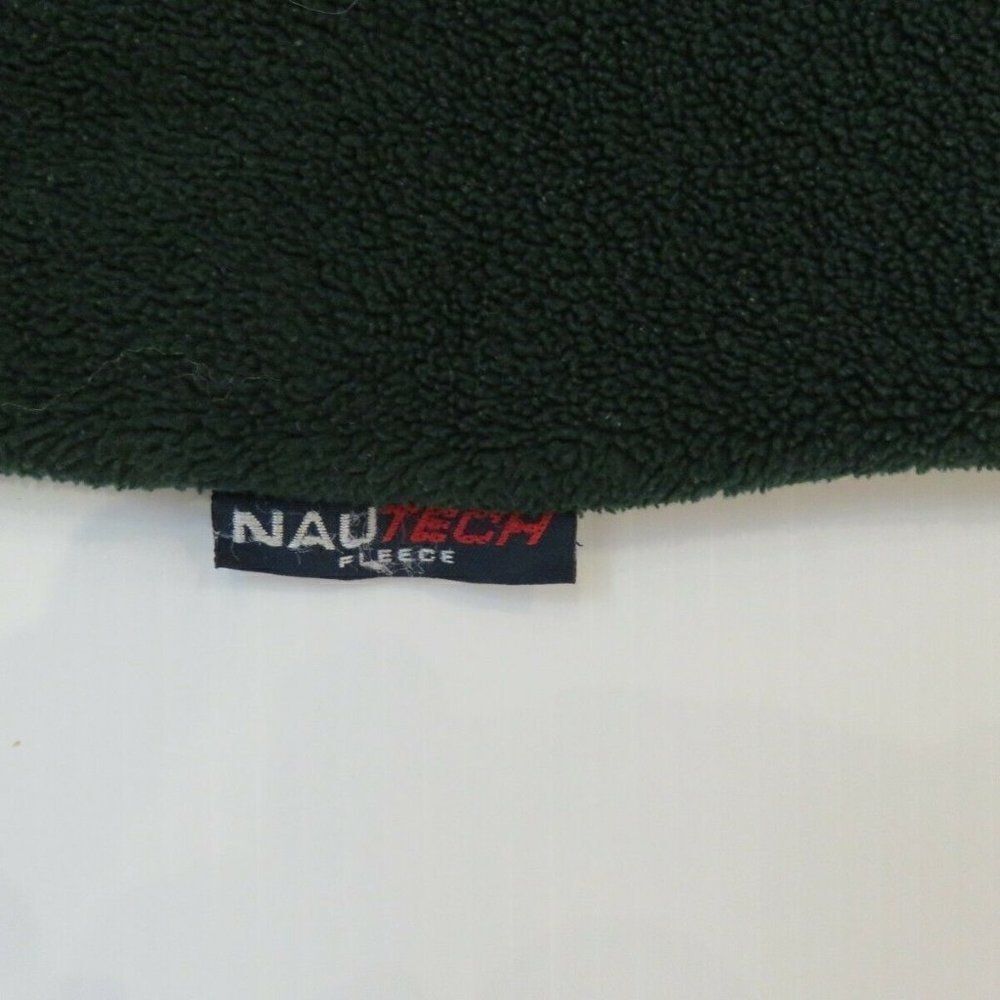 Nautica Sweater Adult Medium Green Pullover Button-Up NauTech Fleece Men's - Picture 4 of 10